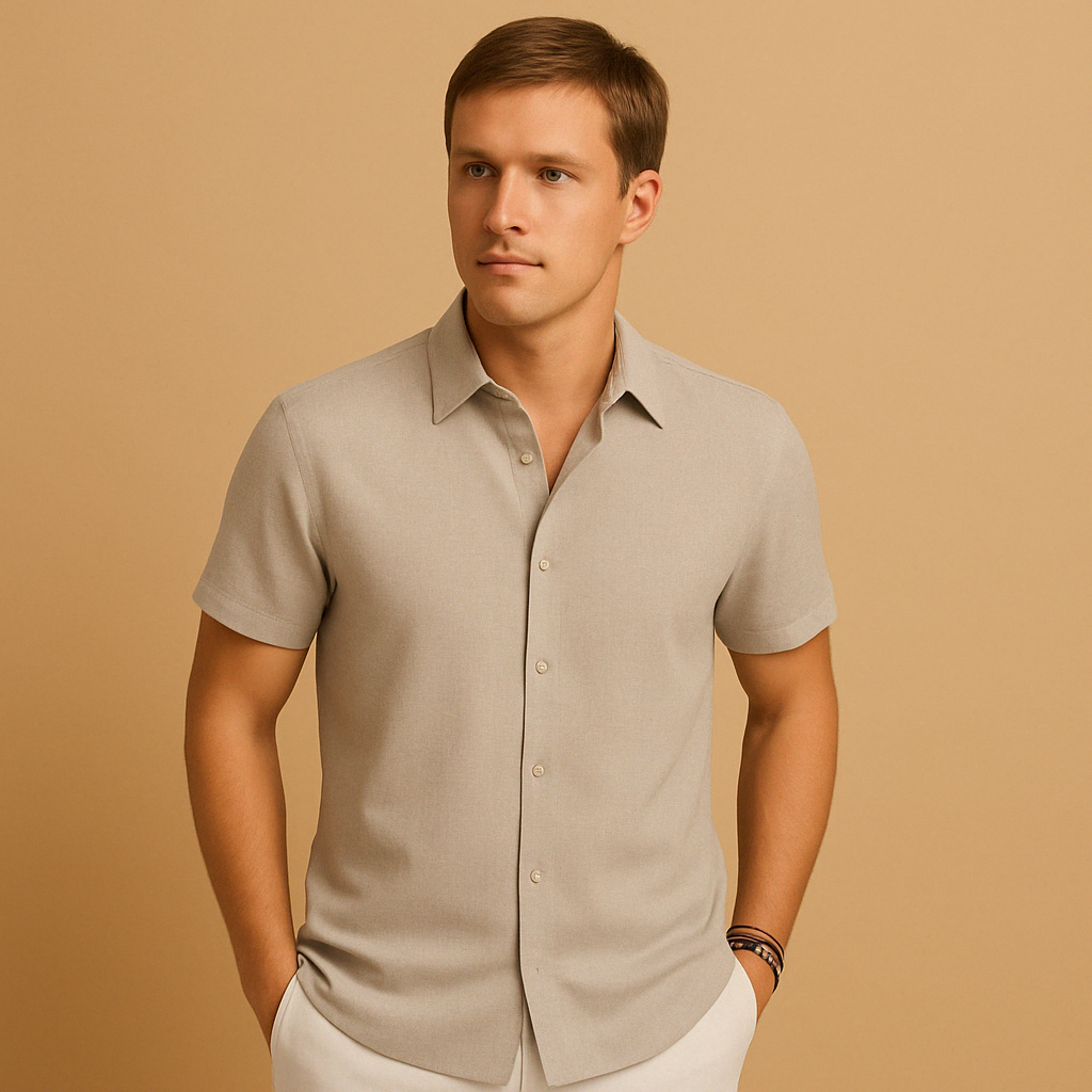 Men's classic long sleeve shirt, a versatile button-down for layering or standalone casual-smart styling.