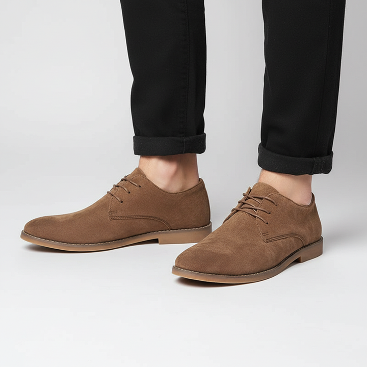 Elegant men's dress shoes, Xavier Oxfords with lace-up closure, ideal for business casual & formal wear.