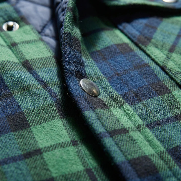 Stylish men's classic checkered lumberjack jacket. Warm outerwear for winter & fall.