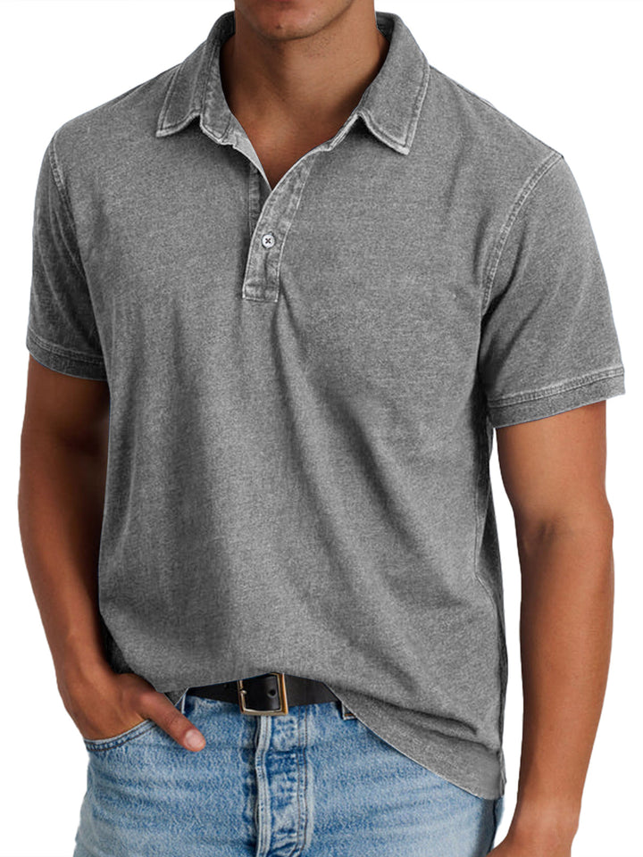 Stylish men's short sleeve polo, classic fit, smart collar. A comfortable summer top for any occasion.