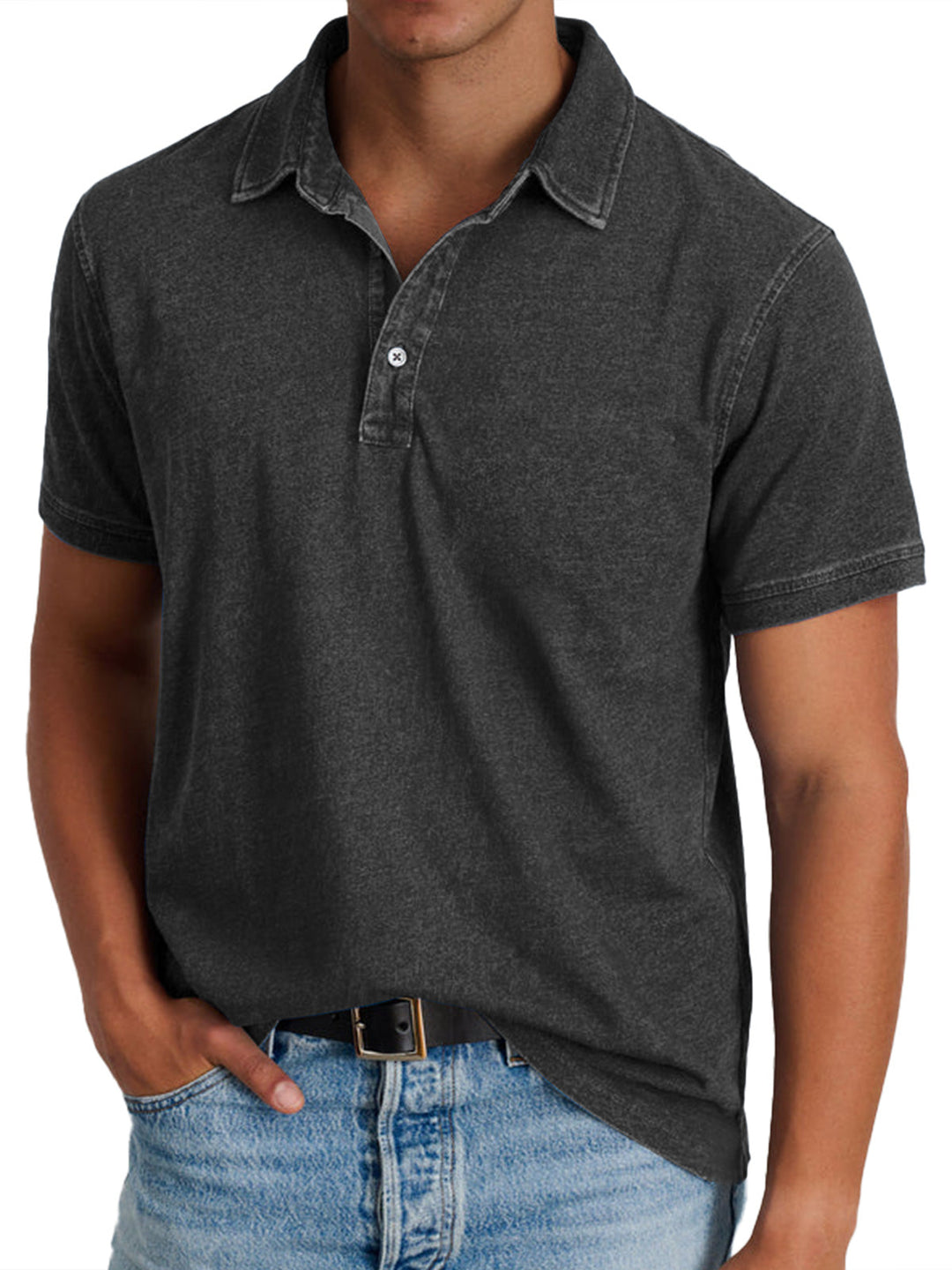 Versatile men's classic polo, relaxed fit, short sleeve. Perfect for everyday wear or smart casual events.