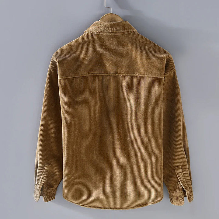 Classic ribbed corduroy jacket for men. Essential warm and comfortable outerwear, perfect for fall and winter style.