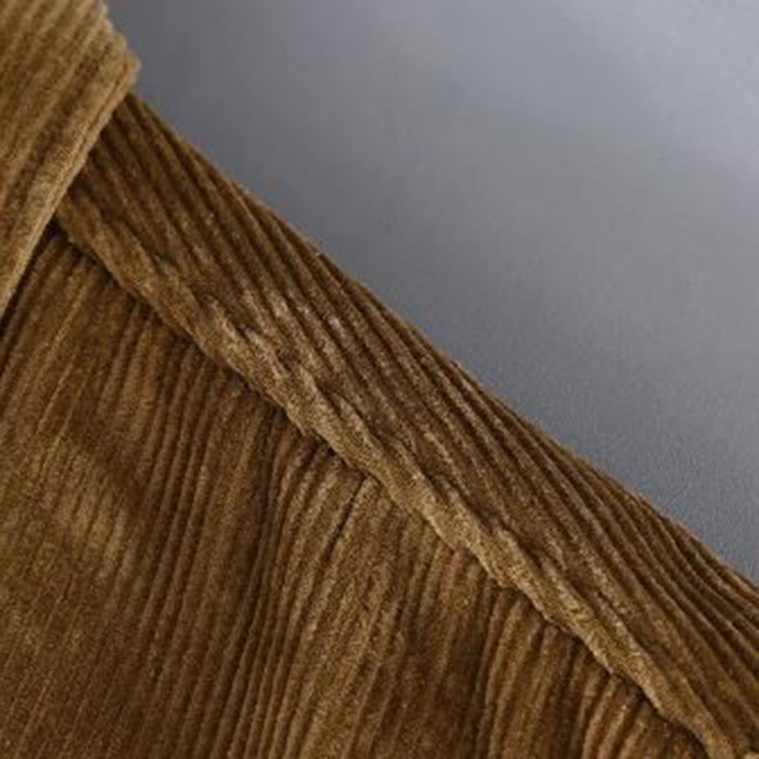 Versatile men's ribbed corduroy jacket, classic style. Warm & comfortable casual outerwear for fall/winter. Everyday fashion.