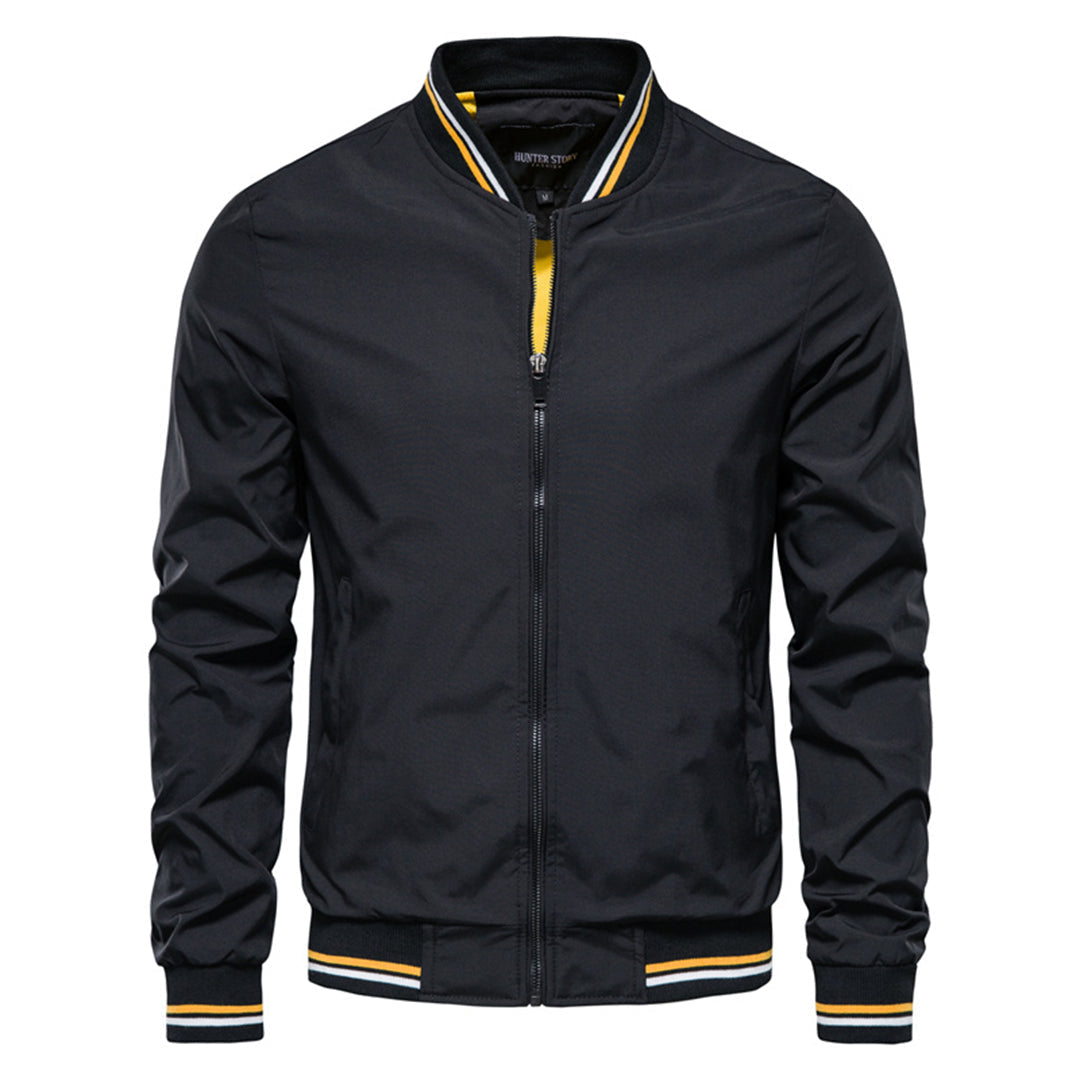 Men's classic bomber jacket for versatile style, featuring ribbed trim; perfect for everyday outerwear.