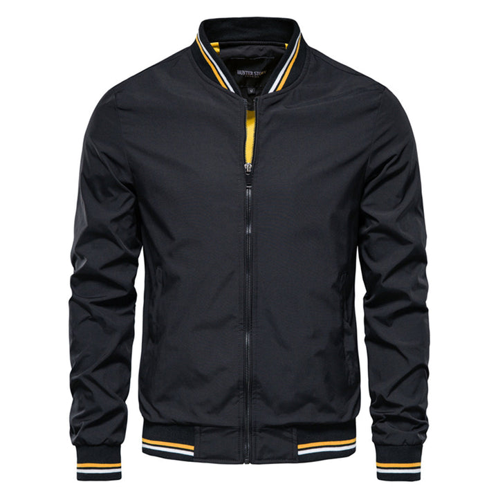 Men's classic bomber jacket for versatile style, featuring ribbed trim; perfect for everyday outerwear.