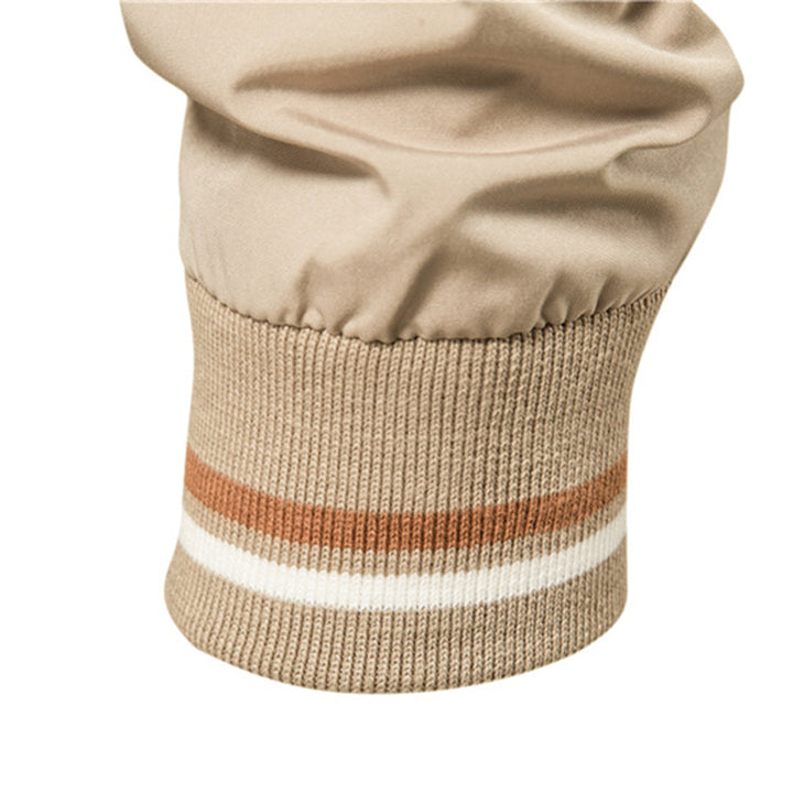 Men's bomber jacket with ribbed trim, a classic zipper jacket for stylish outerwear and everyday wear.