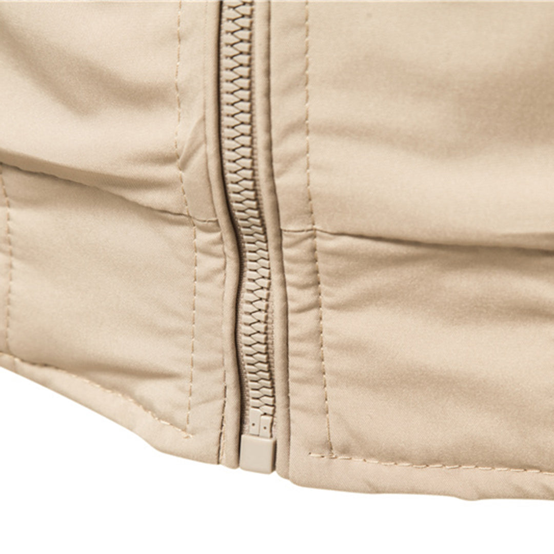 Versatile men's classic bomber jacket with ribbed trim, ideal for casual fall and spring fashion.