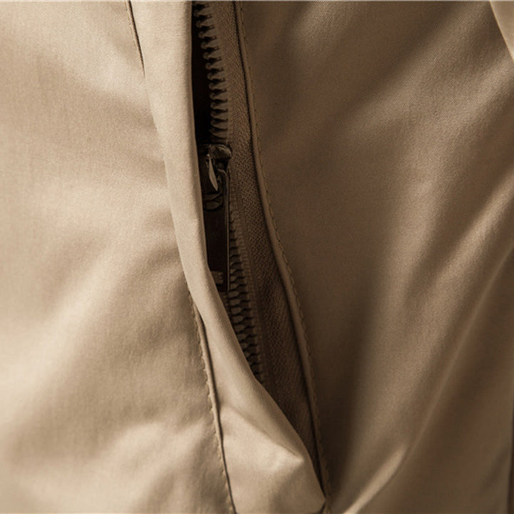 Classic men's bomber jacket with prominent ribbed trim, great for versatile fall/spring outerwear.