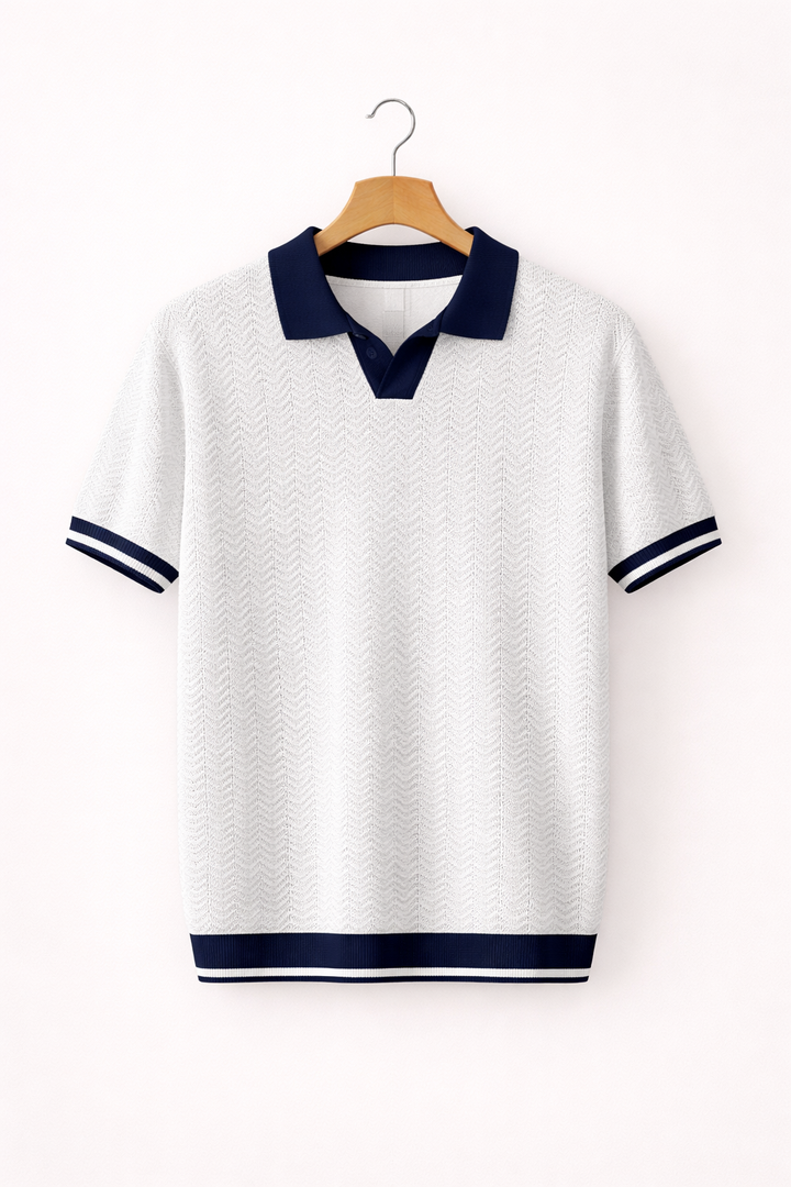 Durable men's short sleeve polo shirt, a timeless casual top designed for everyday comfort & style.