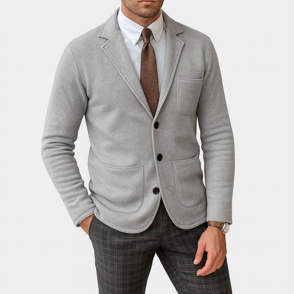 Tailored men's classic blazer, perfect for formal events, office wear, or smart casual occasions.