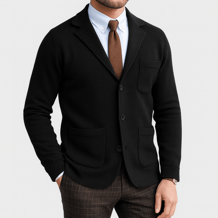 Men's sharp tailored classic blazer, offering a sophisticated look for business or casual wear.