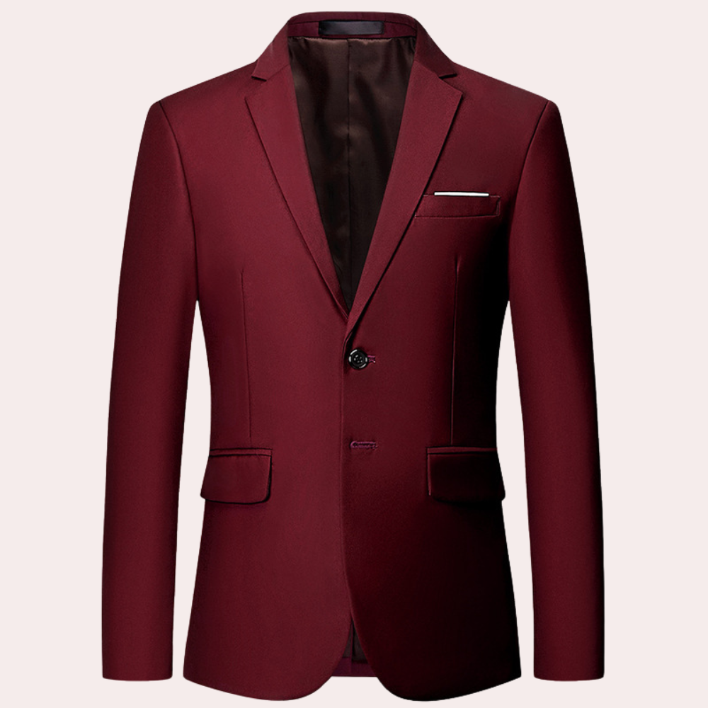 Men's formal & business casual slim fit blazer. This classic tailored jacket is a versatile wardrobe essential for modern style.