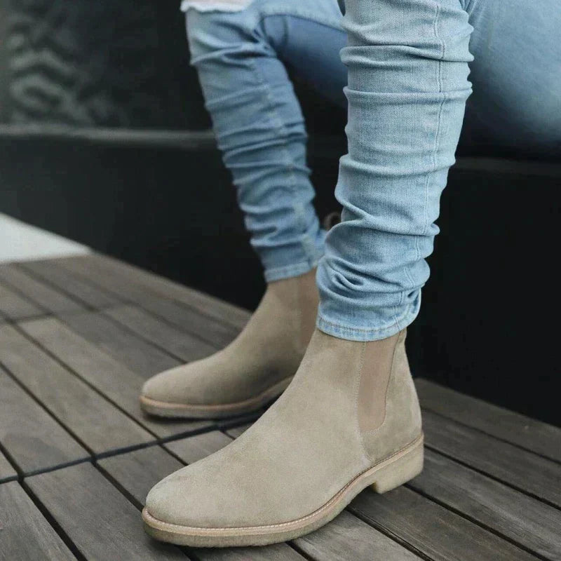Men's Classic Slip-On Chelsea Boots, a timeless and comfortable footwear choice for men.