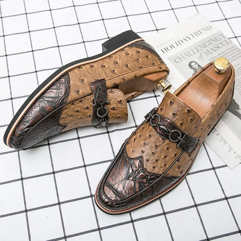 A pair of men's classic slip-on dress loafers, essential comfortable footwear for any occasion.