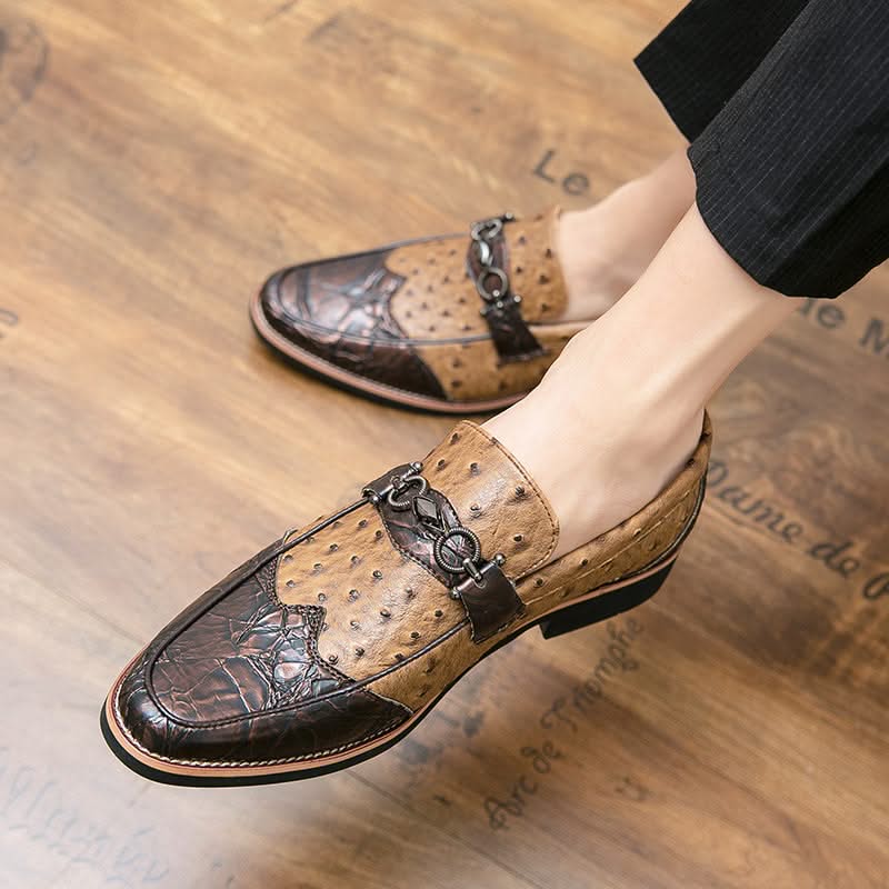 Men's classic slip-on loafers, combining formal wear elegance with everyday comfort and style.