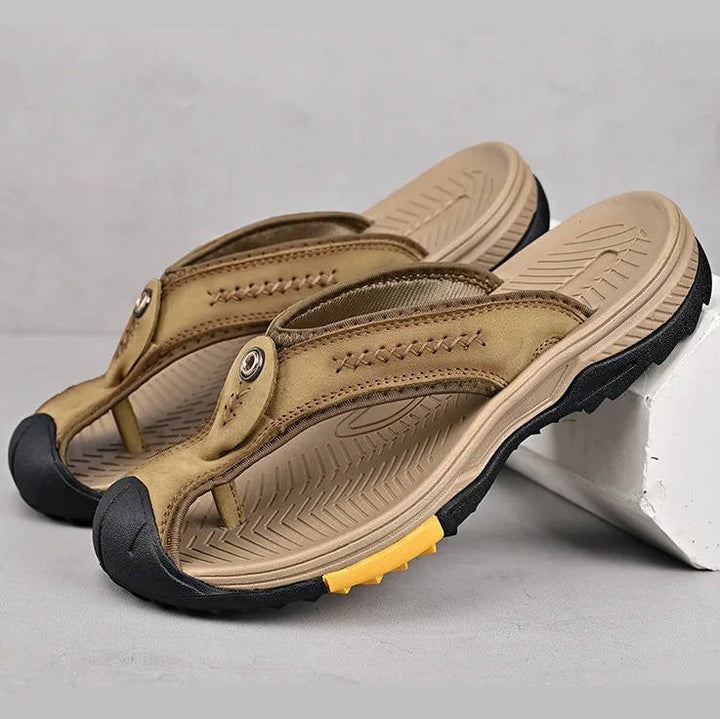 Durable & comfortable men's closed toe sport sandals, water resistant, non-slip for extensive outdoor use.