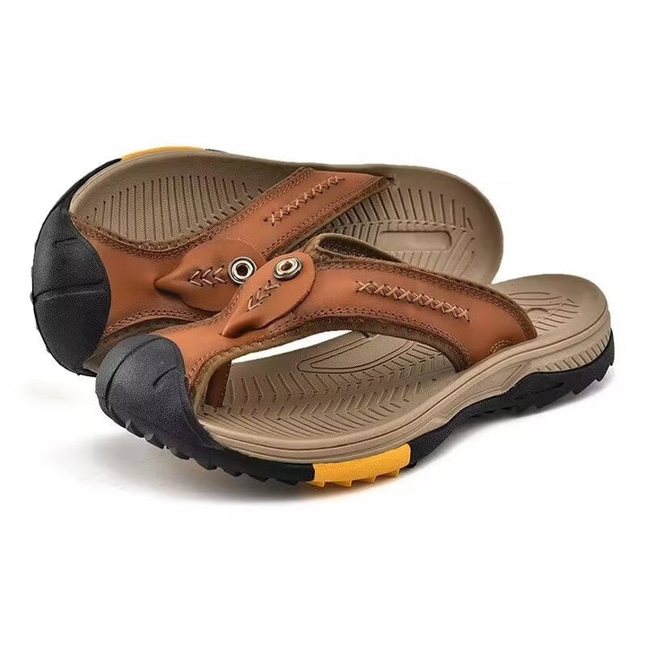 Durable men's closed toe sport sandals, water resistant, non-slip, perfect for beach, walking & watersports.