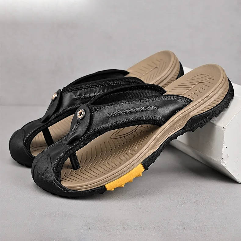 Rugged men's closed toe outdoor sandals, water resistant, non-slip sole for hiking, beach & active use.