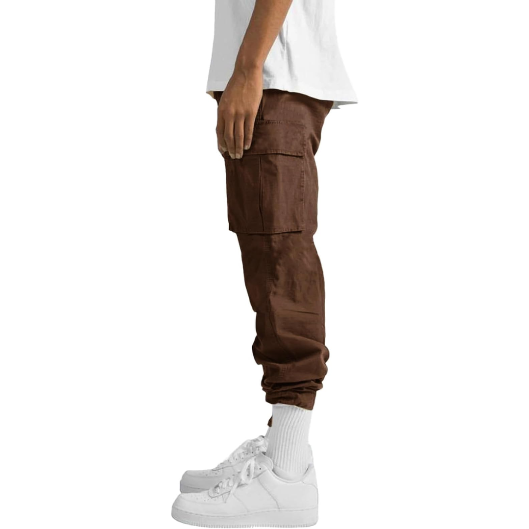 Modern men's cargo joggers, a relaxed fit for supreme comfort & essential daily athleisure.