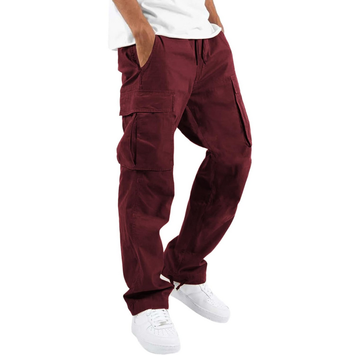 Stylish men's cargo joggers with utility pockets, perfect for activewear & comfortable daily use.
