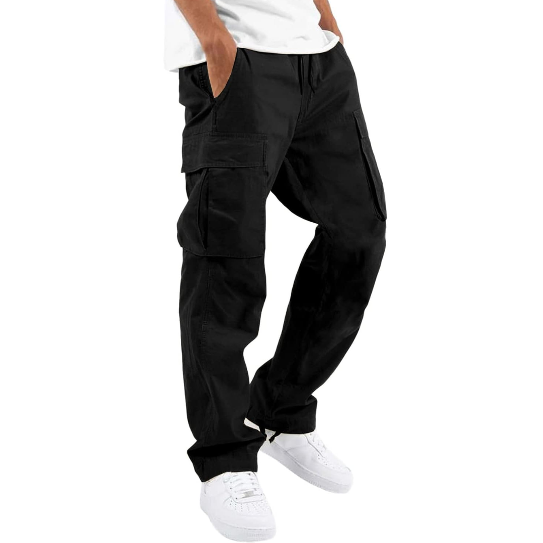 Stylish men's athleisure joggers, cargo pockets, perfect for everyday comfort & casual fashion.