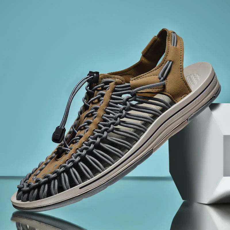 Comfortable men's summer footwear: closed-toe sandals with adjustable fit for any casual outing.