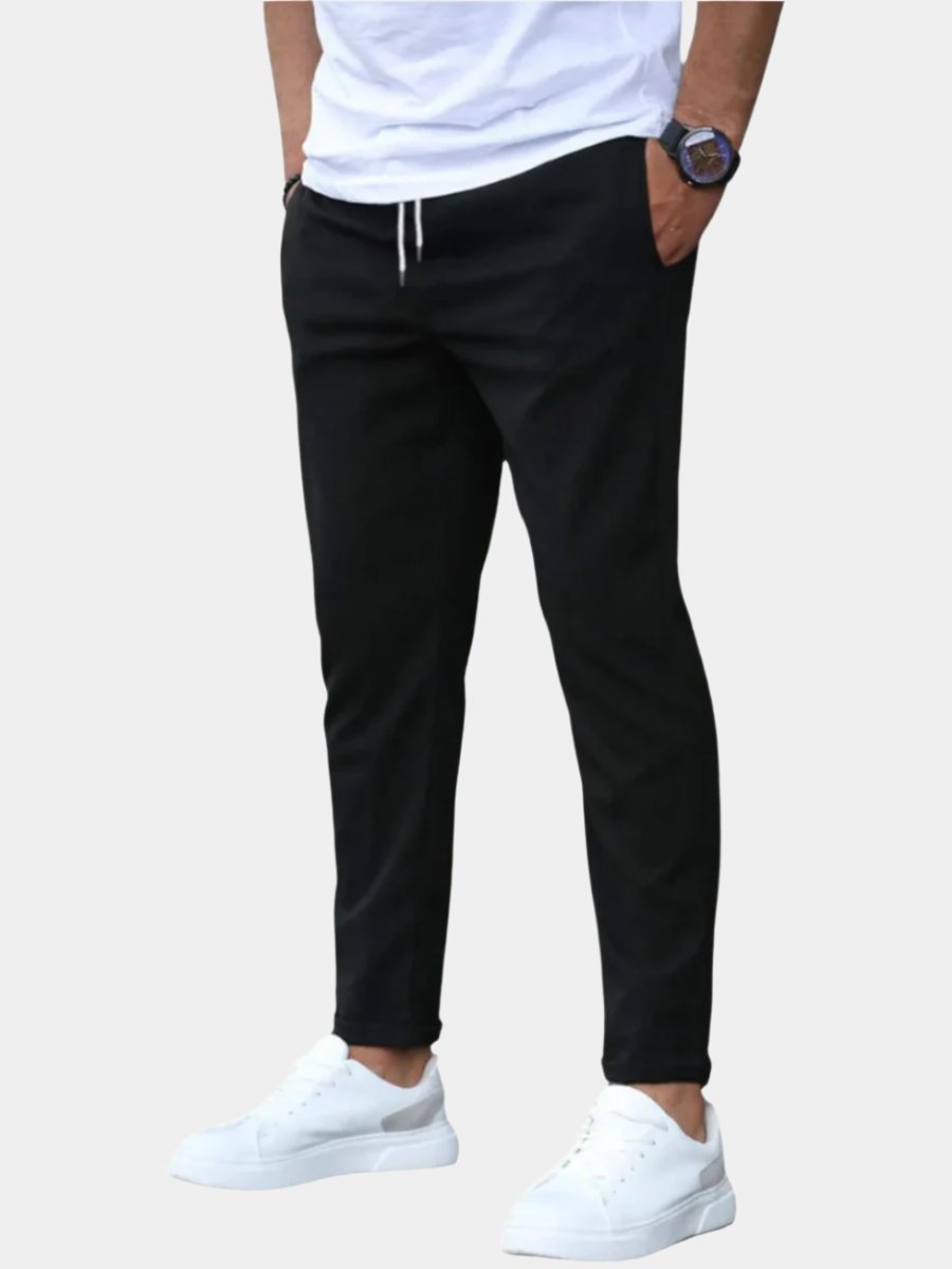 Men's comfortable drawstring chino pants, ideal for casual everyday wear and modern style.
