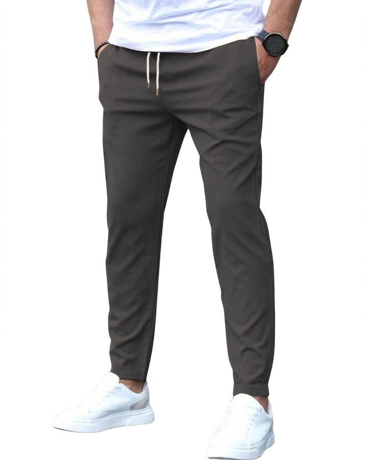 Men's casual drawstring chino pants in a range of colors, offering a comfortable modern fit.
