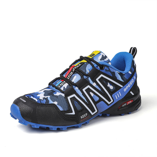 Athletic men's adventure shoes for hiking & trekking. Comfortable, durable outdoor trail footwear.