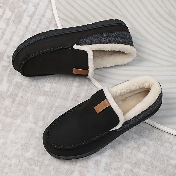 Men's cozy slip-on house slippers for ultimate indoor comfort and relaxation.