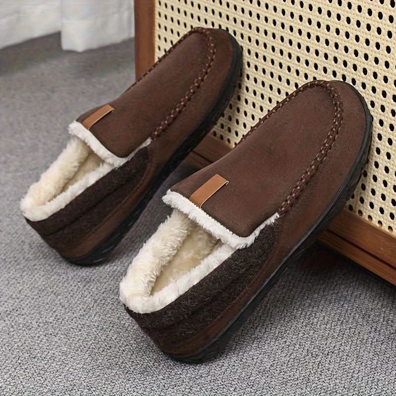 Durable men's indoor comfort slippers, designed for everyday home use.