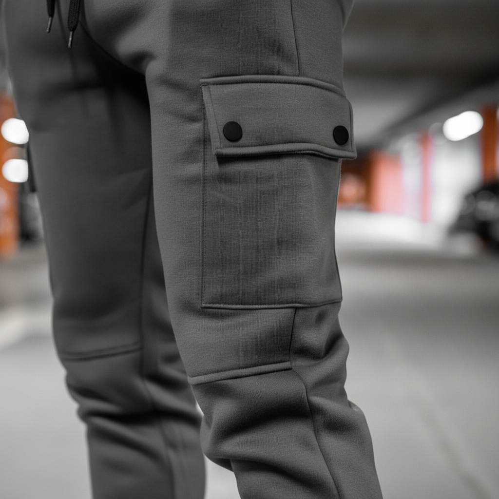 Comfortable men's cropped joggers with a pocket, ideal for activewear, casual outings, or relaxation.