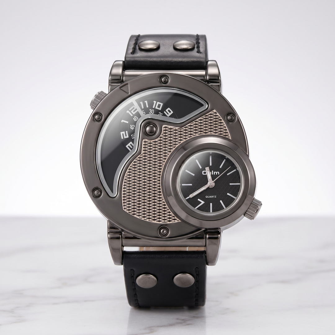 Lightweight men's sport watch, dual time feature ideal for athletes and travelers, a versatile and essential timepiece.