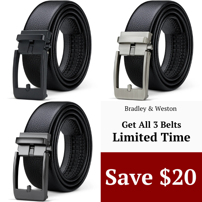 Reliable men's cowhide leather belt, offering superior durability and a classic look with its polished buckle.