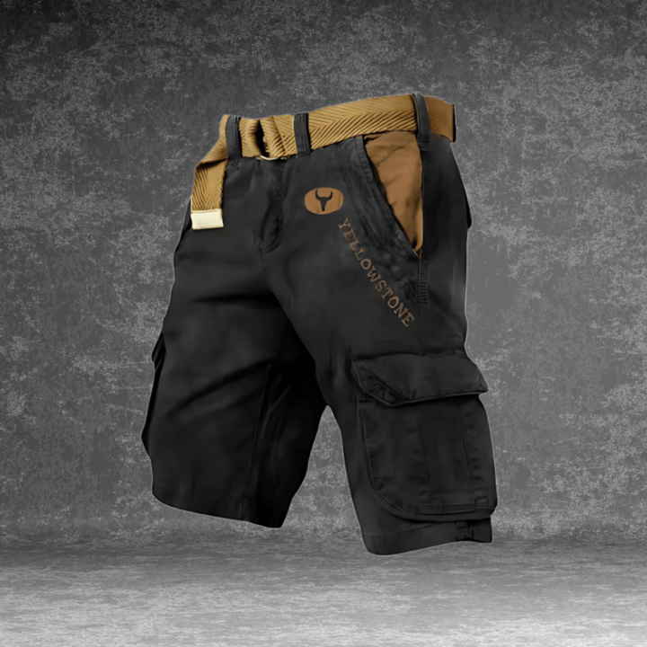 Practical men's outdoor cargo shorts with multiple pockets, perfect for hiking and summer activities.