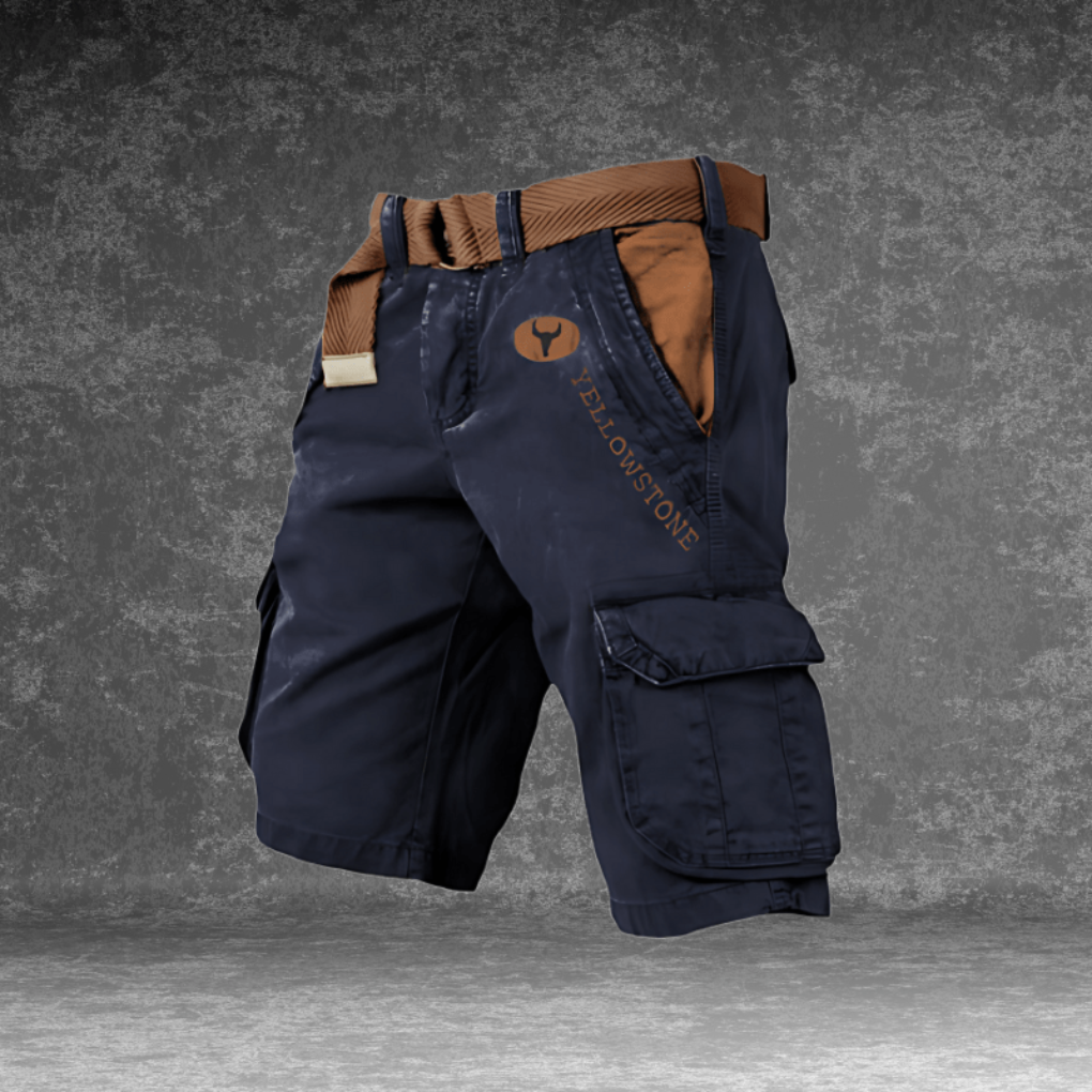 Versatile men's summer cargo shorts, comfortable and practical for outdoor activities & everyday casual wear.