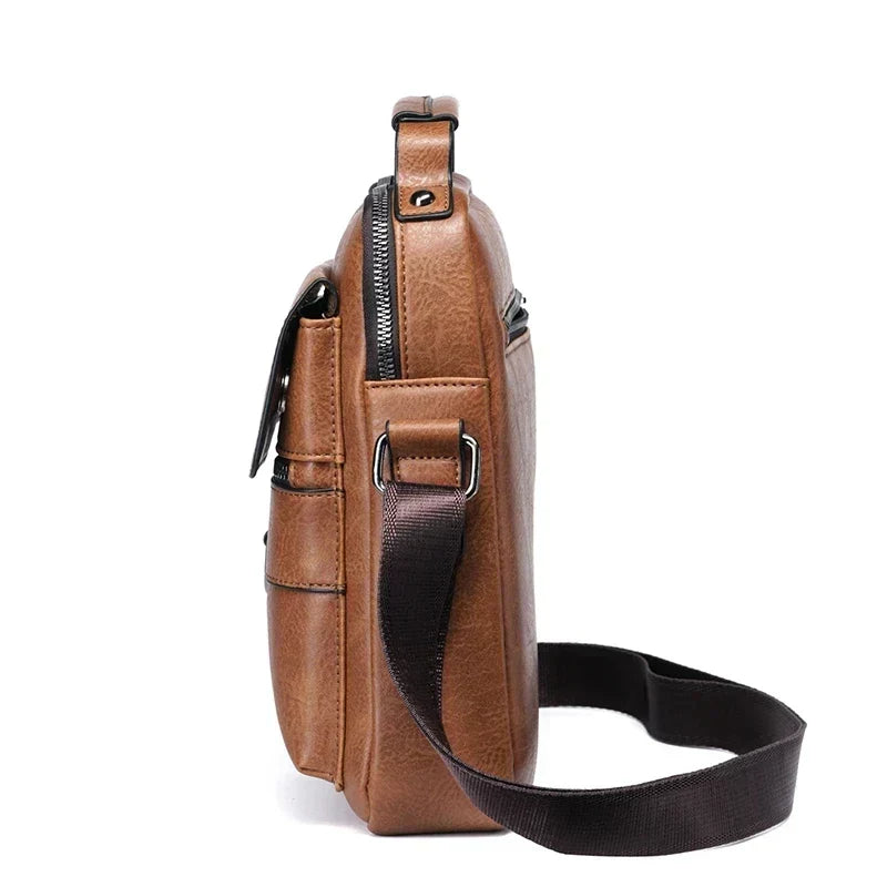 Versatile men's messenger bag, a durable crossbody with adjustable strap for ultimate comfort & organization.