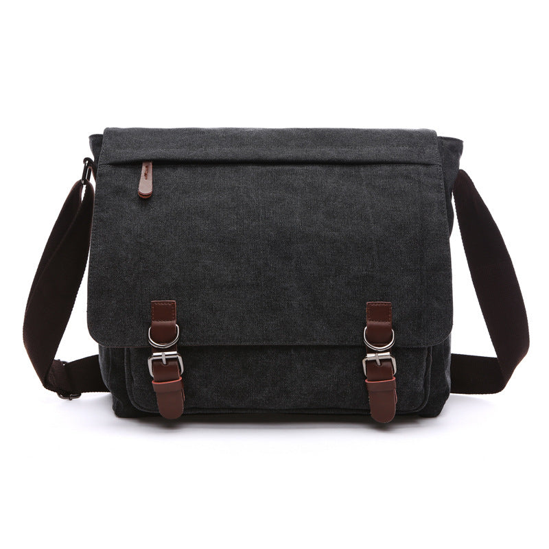 High-quality men's durable messenger bag with secure buckle straps for reliable everyday use, travel, or work.