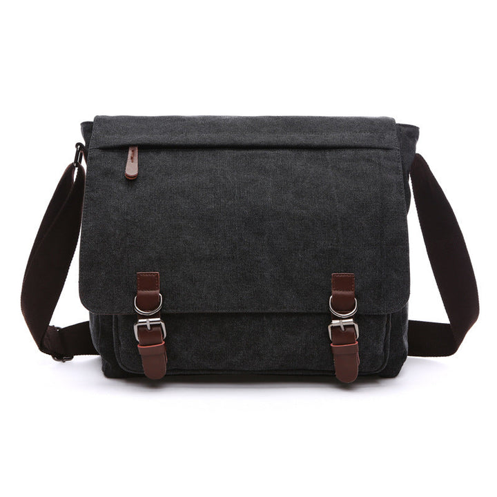 High-quality men's durable messenger bag with secure buckle straps for reliable everyday use, travel, or work.