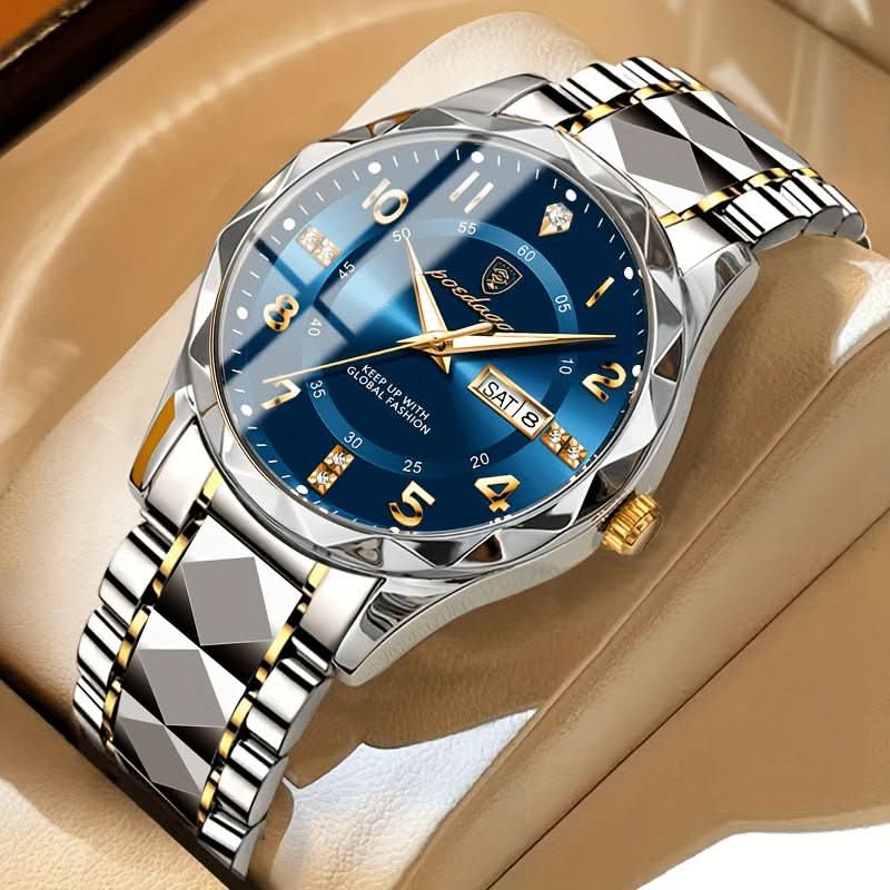 Waterproof men's sports watch with a rugged design, perfect for adventure & active use.