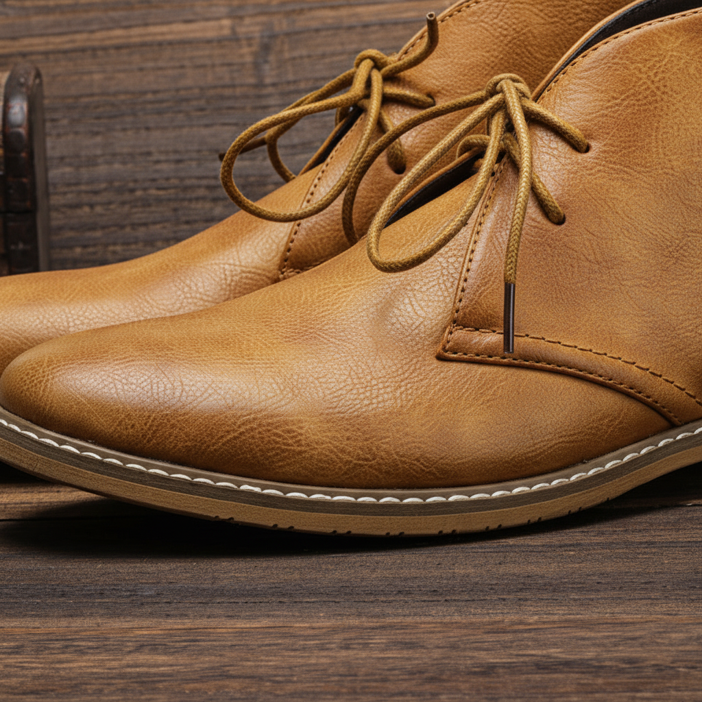 Vintage-style men's dress shoes in rich brown leather, offering comfort and sophisticated everyday wear.
