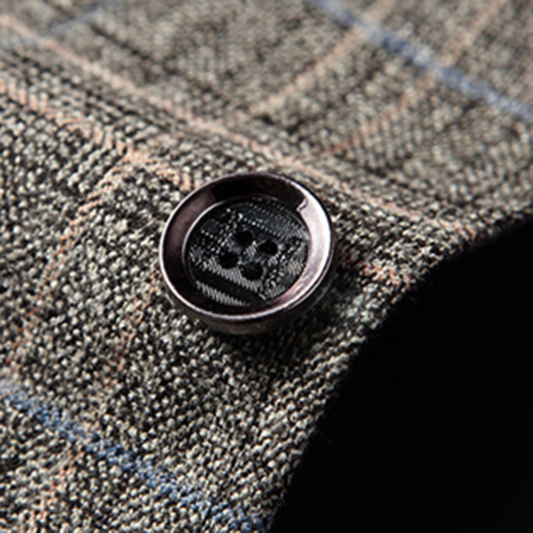 Man in a sophisticated one-button embroidered slim fit blazer, suitable for elegant events & parties.