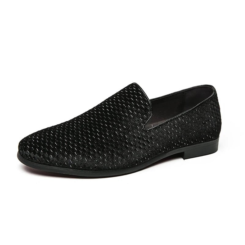 Stylish men's woven slip-on loafers, combining classic design with modern comfort. Essential smart casual footwear.
