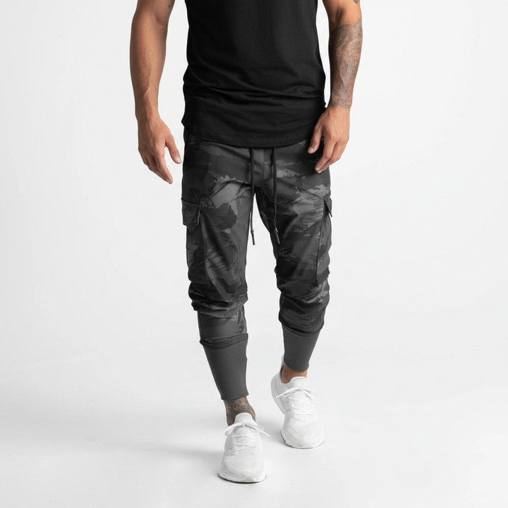 Casual men's stretch joggers. Flexible fit and functional pockets ensure comfort for daily wear & active moments.