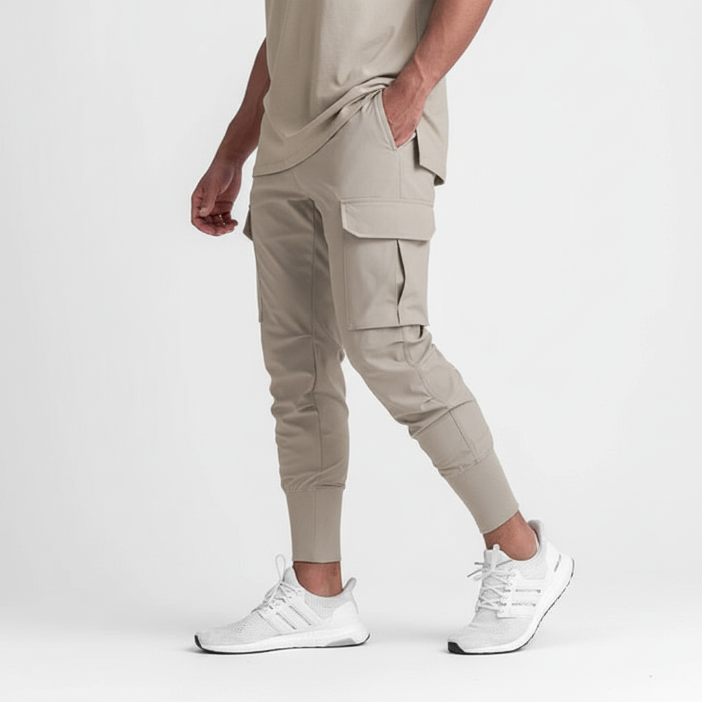 Comfortable men's flexible joggers. Perfect for activewear, casual outings, gym, or stylish streetwear.