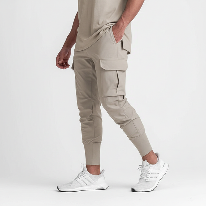 Comfortable men's flexible joggers. Perfect for activewear, casual outings, gym, or stylish streetwear.