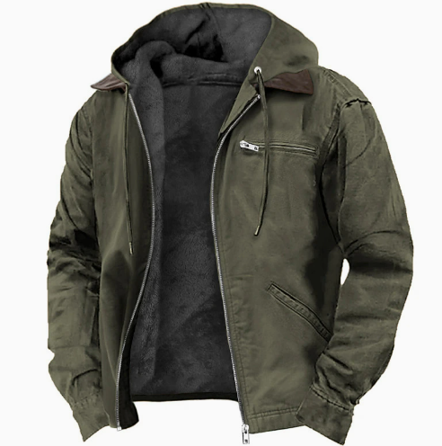 Versatile men's hooded transitional jacket. Lightweight, full-zip outdoor outerwear, perfect for casual wear & layering.