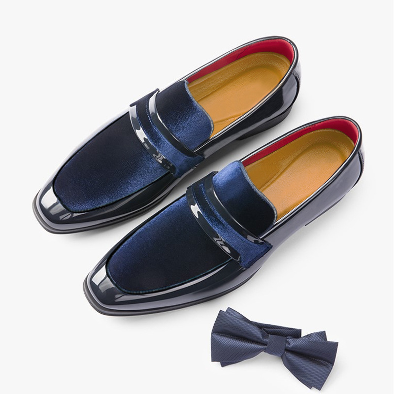 Men's sleek formal loafers, comfortable slip-on dress shoes with a modern glossy finish for stylish events.