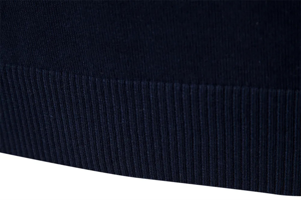 Men's casual half zip knitted sweater with bold stripes, a comfortable long sleeve pullover for daily fall wear.