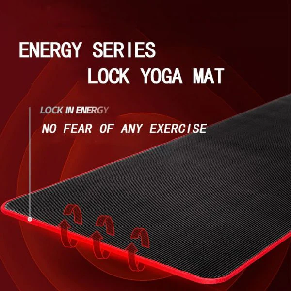Non-slip yoga mat for men: Thick, high-density fitness pad in a home gym setting, perfect for workouts & pilates.
